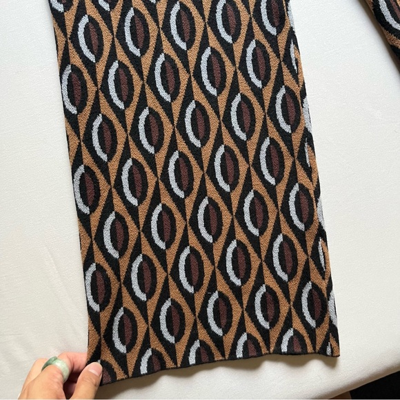 BILIBLOND KNITWEAR brown chunky knit cropped sweater wide leg pants set - Picture 3 of 7